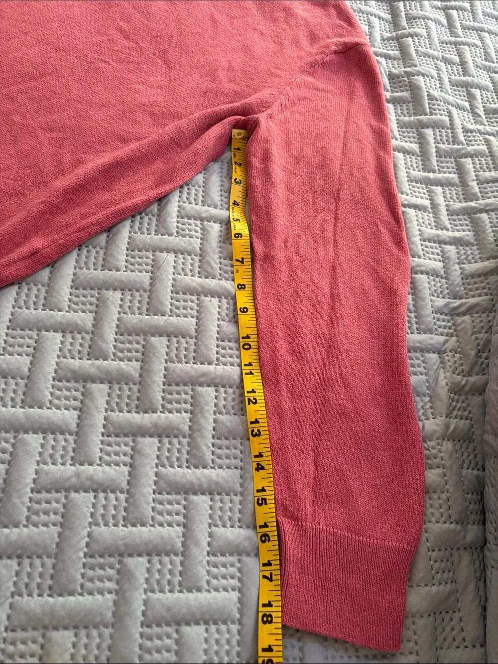 J. Crew Men’s Half-Zip lightweight Sweater in Coral Light Red